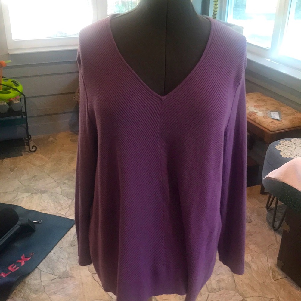 Croft & Barrow Tunic Purple Top Size 2X
